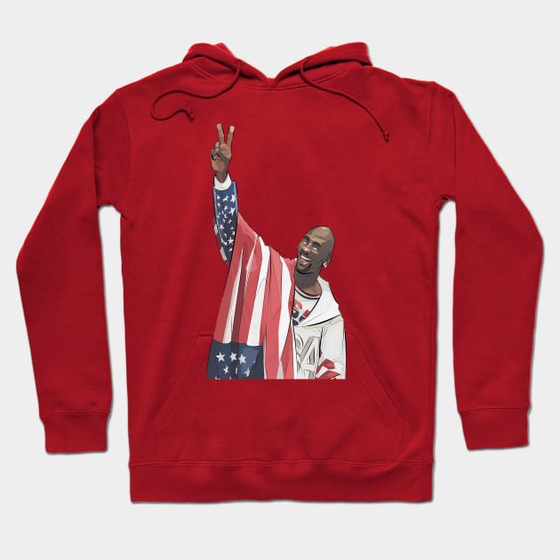 BASKETBALLART - MJ USA Hoodie by JORDAN-ART23